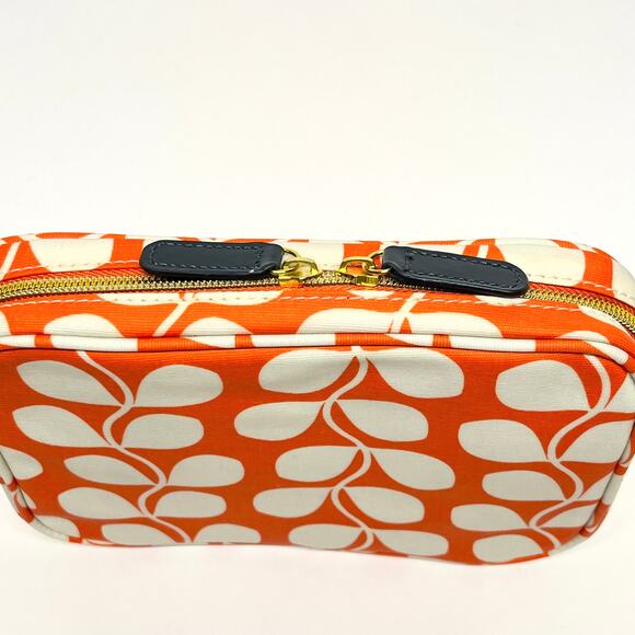 Orla Kiely Orange Stem Pattern Makeup Bag Cosmetic Organizer - Picture 4 of 8